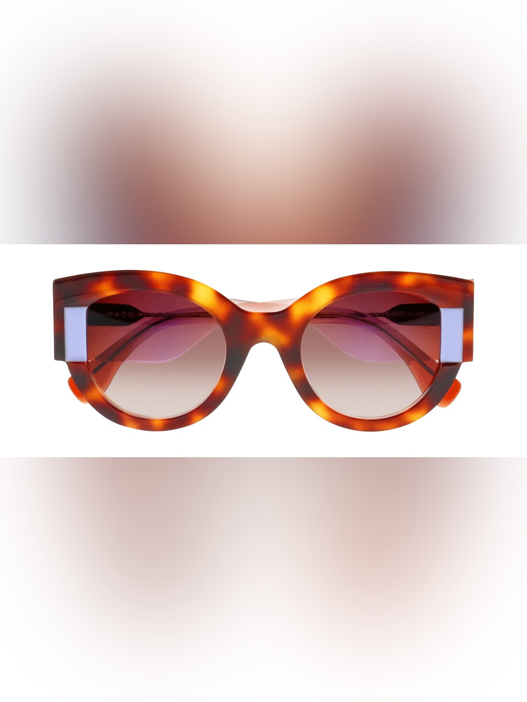 39. New Designer Face A Face Round Acetate Sunglasses W/ Brown Gradient Lenses